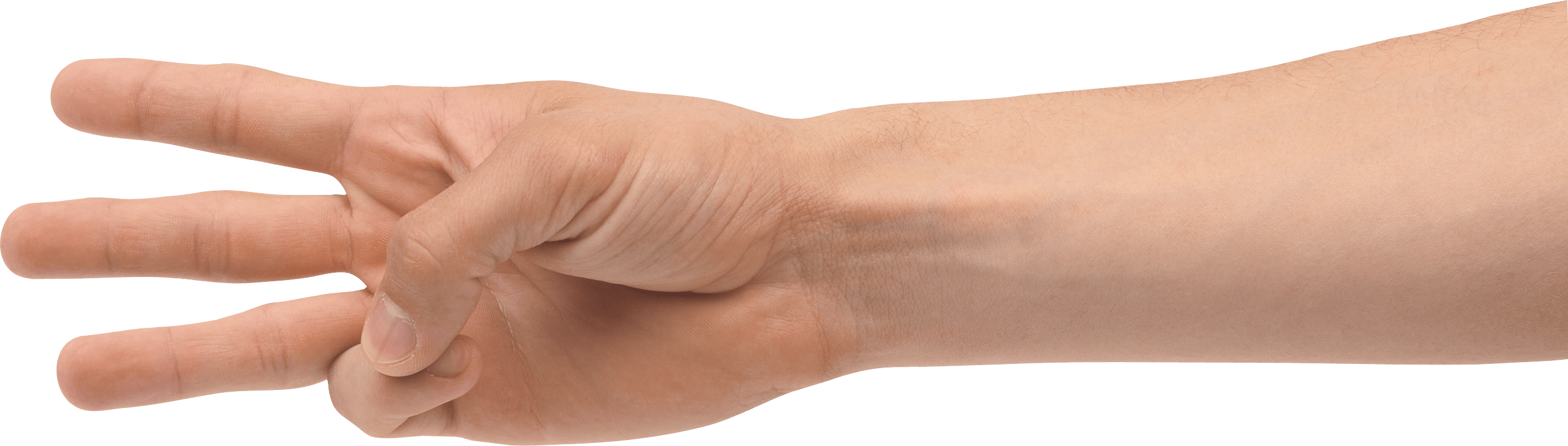 Three Fingers Png (2597x739), Png Download