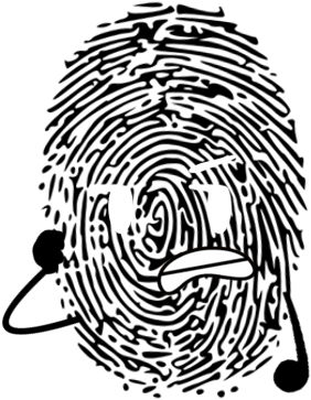 Fingerprint 5 - Fingerprint On The Wall (442x440), Png Download