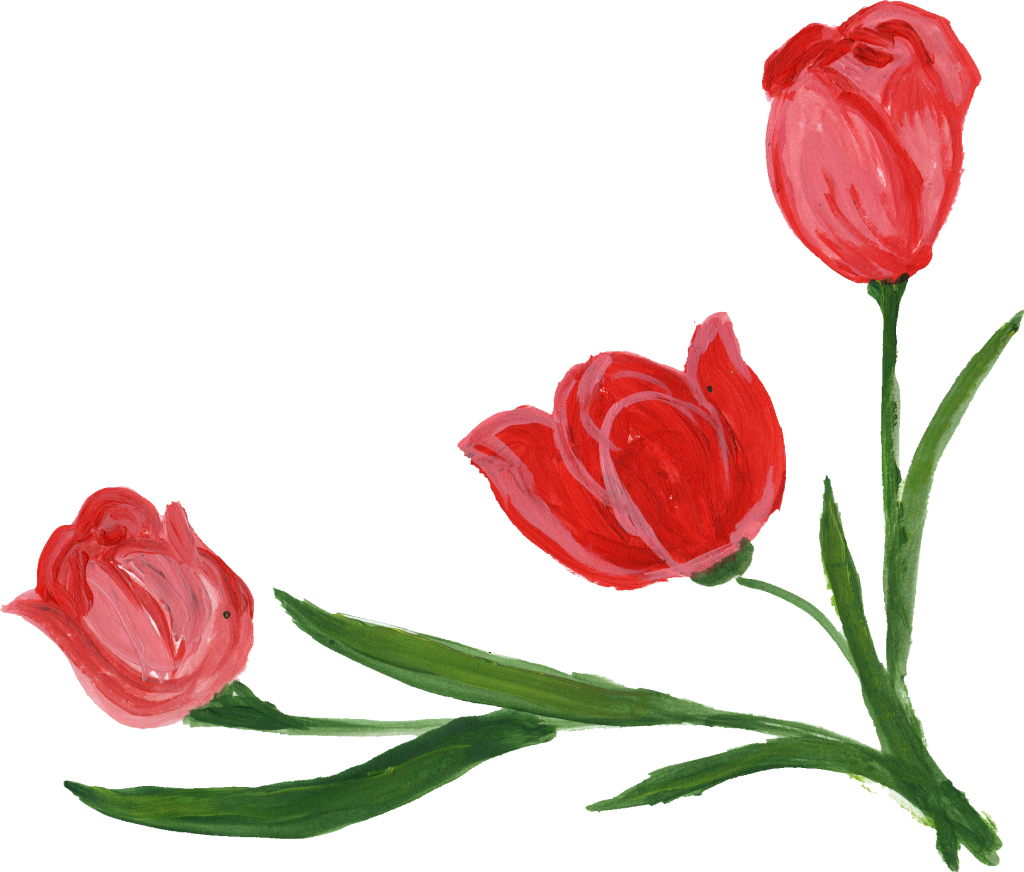 Png File Size - Red Flowers In Corner (1024x872), Png Download