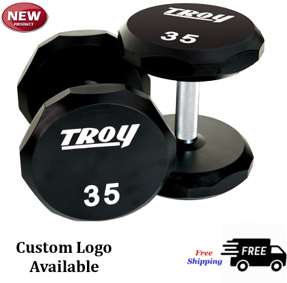 Troy Premium Polyurethane 12 Sided Dumbbells 80 100 - Troy Barbell Tsd-u Urethane Dumbbells (425x425), Png Download