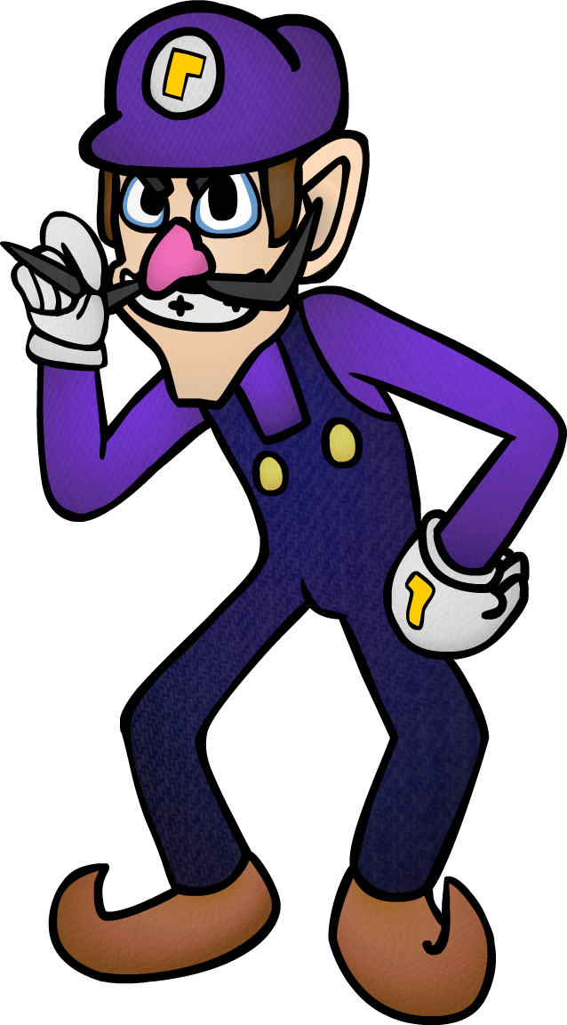 Waluigi, The First New Character Revealed For Brawl - Waluigi (638x1153), Png Download