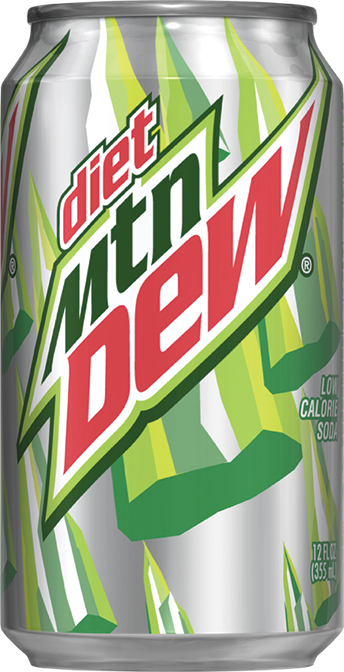Diet Mountain Dew - Diet Mountain Dew Can Png (344x672), Png Download