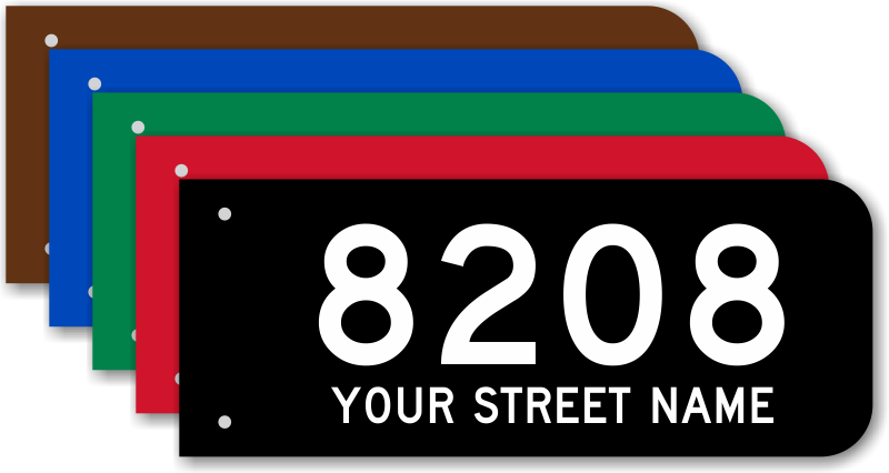 Zoom - Personalize - Smartsign Add Own House Number And Custom, 2-sided (800x426), Png Download