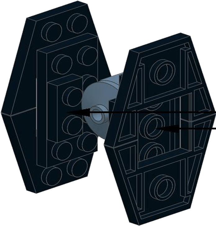 Mini Tie Fighter - Wood (1200x900), Png Download