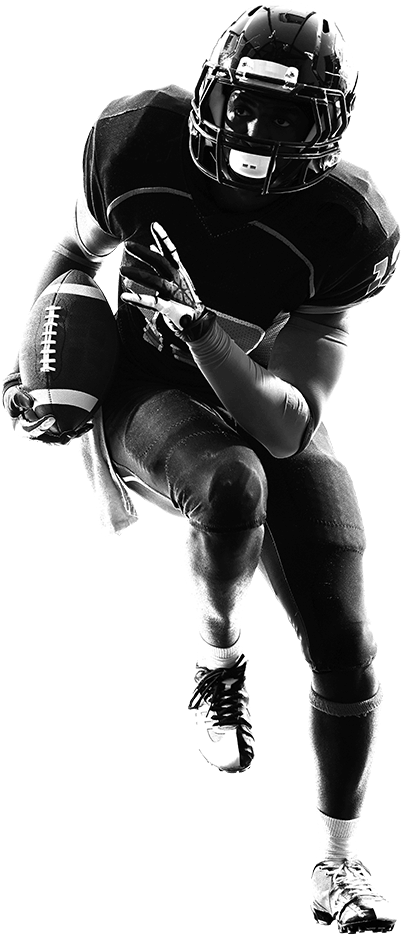 Teenage Boy Playing Football - American Football Player Png (538x940), Png Download