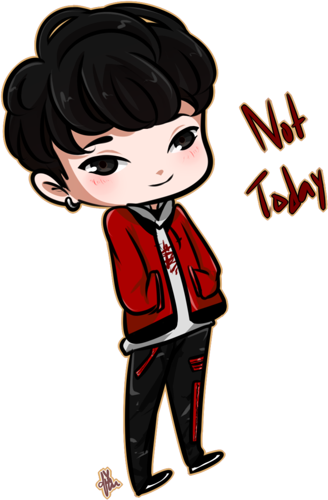 Clip Art Freeuse Library Bts Suga Not Today By Saraang - Not Today Bts Suga (779x1026), Png Download