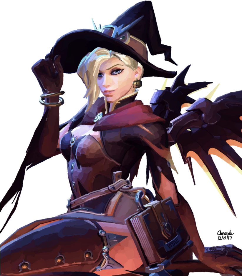 Mercy Witch Png - Transparent Overwatch Mercy Png (821x973), Png Download