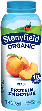 Low Fat Peach Smoothie - Stonyfield Yogurt Drink (500x500), Png Download