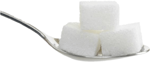 Three Sugar Cubes On A Spoon Png - Sugar (630x418), Png Download