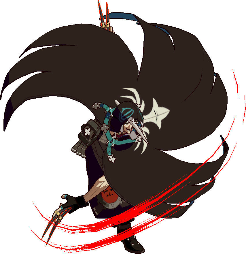 Ggxrd-r Raven Blitzattack - Illustration (854x881), Png Download