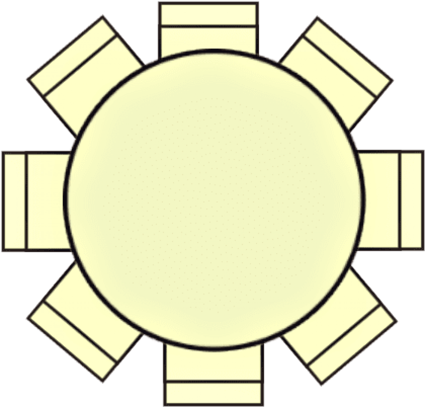 Free Printable Templatesvarious Seating Arrangements - Round Table Seating Plan (496x490), Png Download