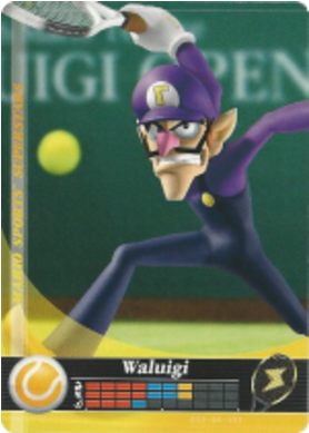 Waluigi - Tennis - Mario Sports Superstars (500x537), Png Download