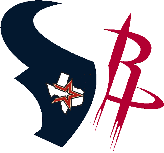 Rockets Texans Astros By - Houston Rockets And Texans (545x498), Png Download