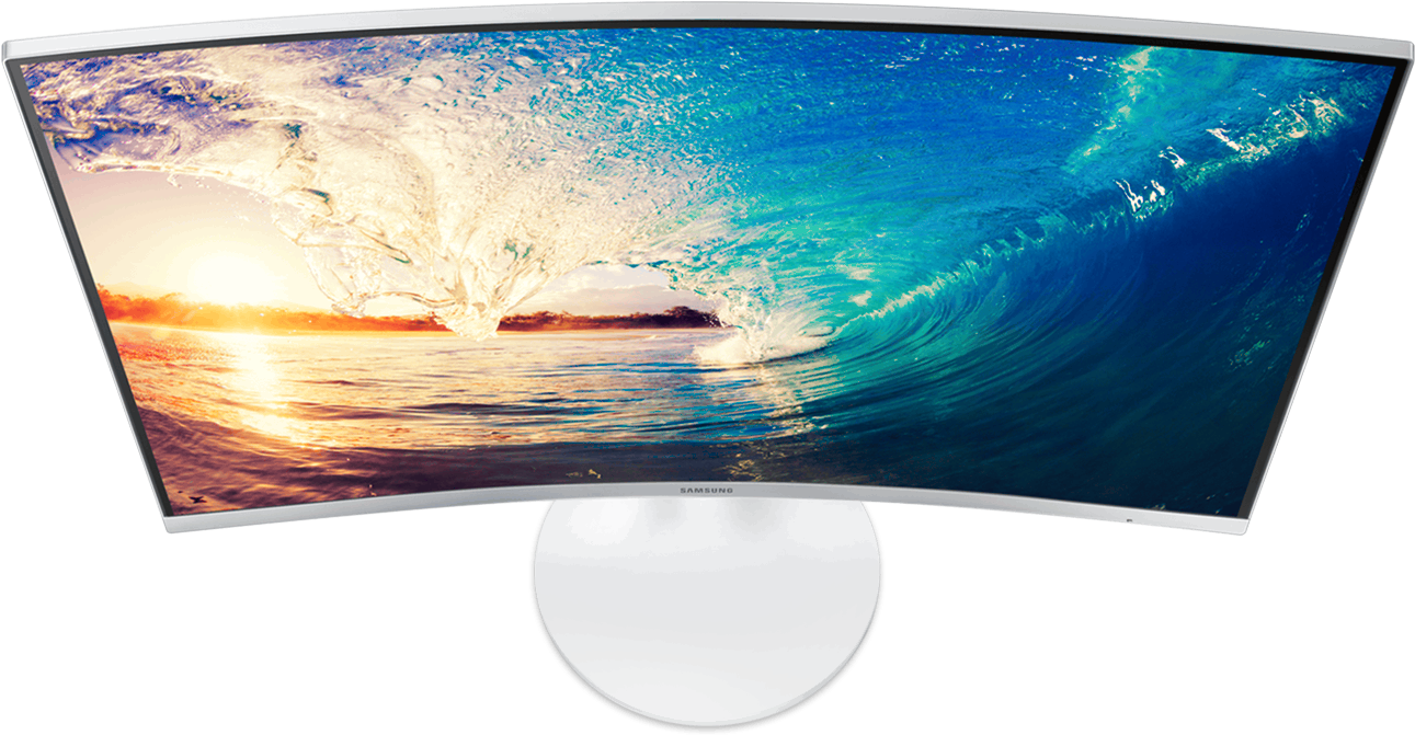 Samsung Curved Screens - Samsung 27 C27f591f Curved Led Wide Screen (1440x716), Png Download