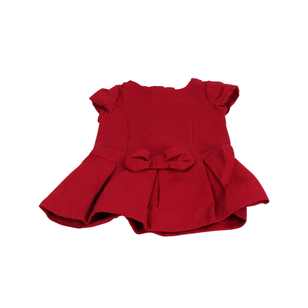 Jacadi Red Bow Flare Dress - Blouse (620x620), Png Download