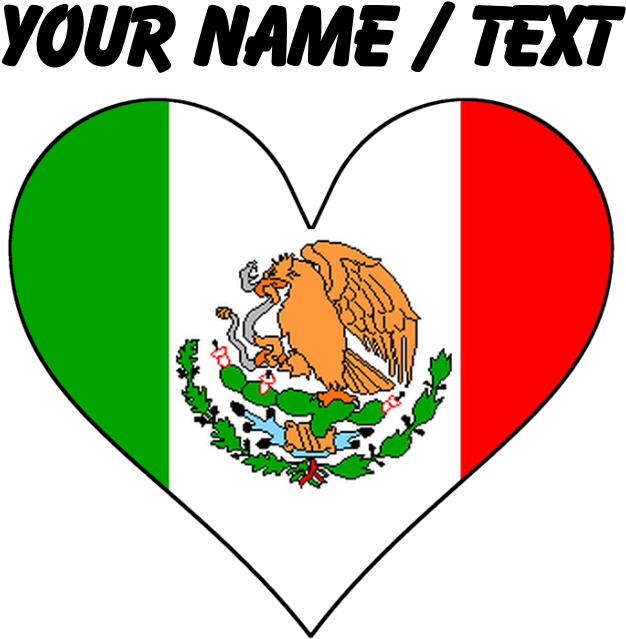 Custom Mexico Flag Heart Classic Thong - Flag Of Mexico (700x700), Png Download