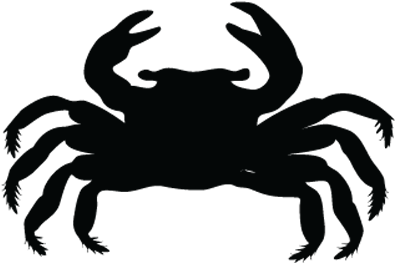 Crab Legs Silhouette (494x355), Png Download
