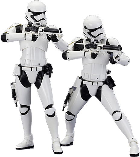 Star Wars First Order Stormtrooper Artfx 2 Pack Display - Stormtrooper First Order Png (600x600), Png Download