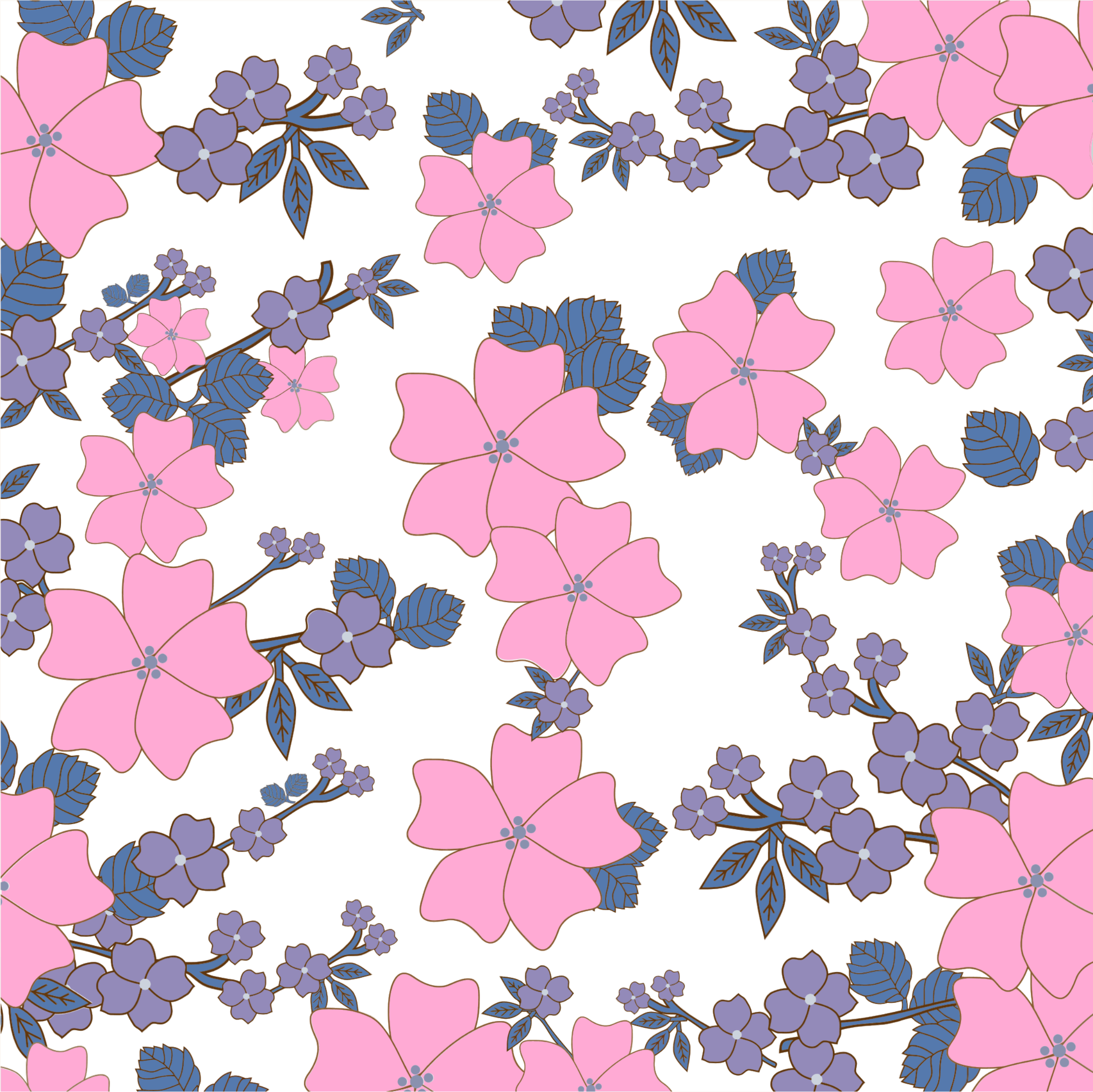 Big Image - Vintage Floral Pattern, Boho-chic Tile Coaster (2400x2398), Png Download