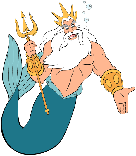 King Triton Clip Art Disney Clip Art Galore - King Triton (465x533), Png Download