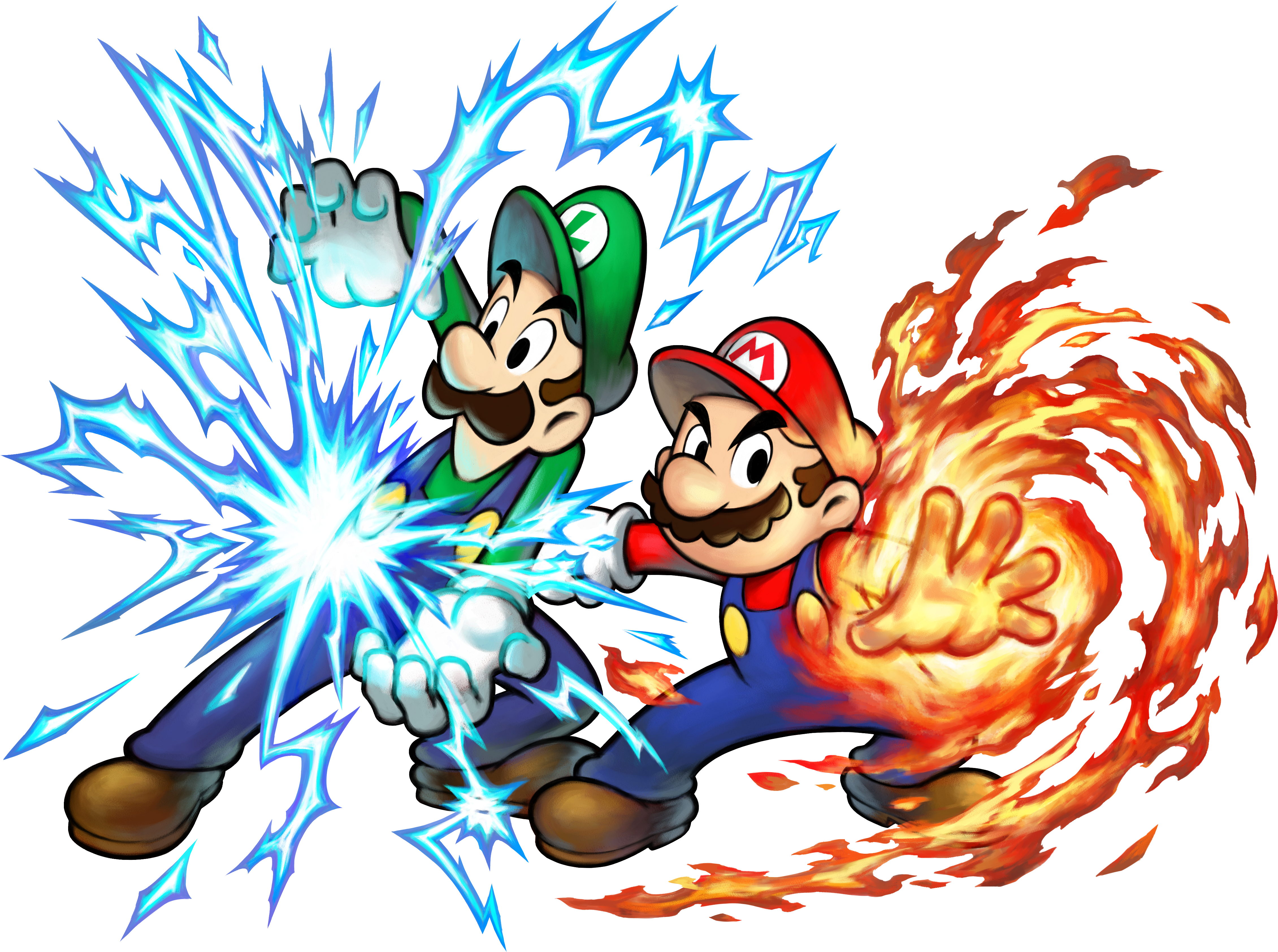 New Overview Trailer Released For Mario & Luigi - Mario And Luigi Superstar Saga Artwork (5000x3862), Png Download
