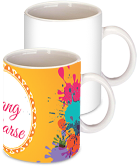 Color Splash Rang Barse Holi Coffee Mug - Mug (284x426), Png Download