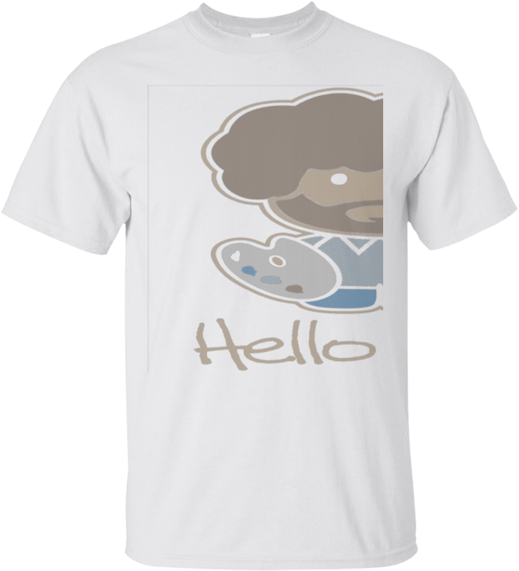 Bob Ross Shirts Hello Tree Hoodies Sweatshirts - Chocolate Chip Cookie (1155x1155), Png Download