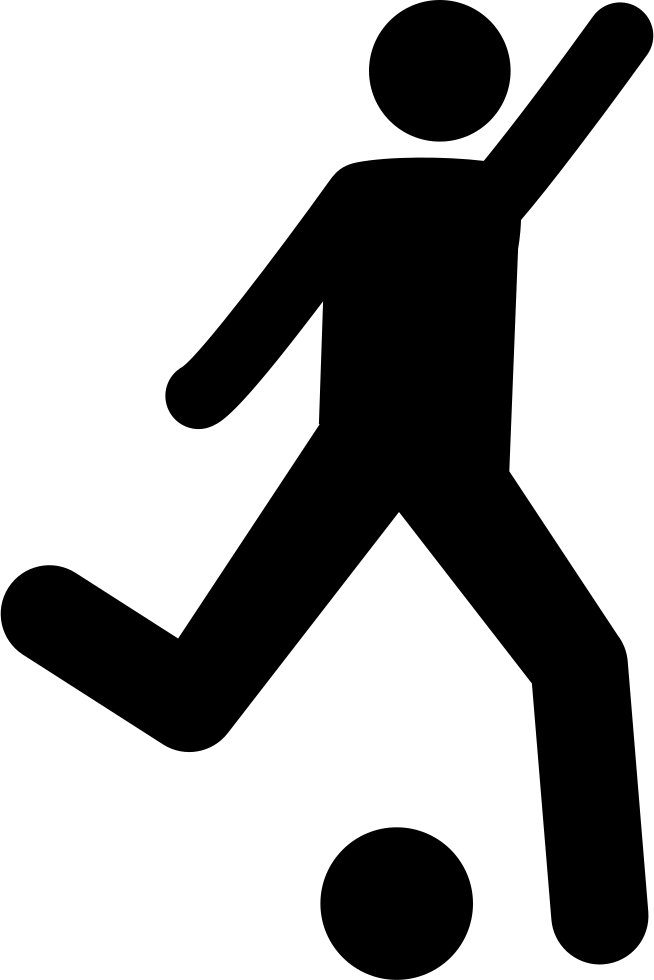 Football Player Attempting To Kick Ball Comments - Kickball Png (654x980), Png Download