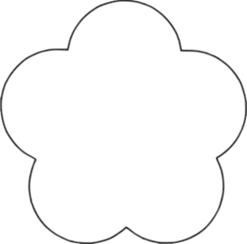 Clipart - Flower Shape Clipart Black And White (800x791), Png Download