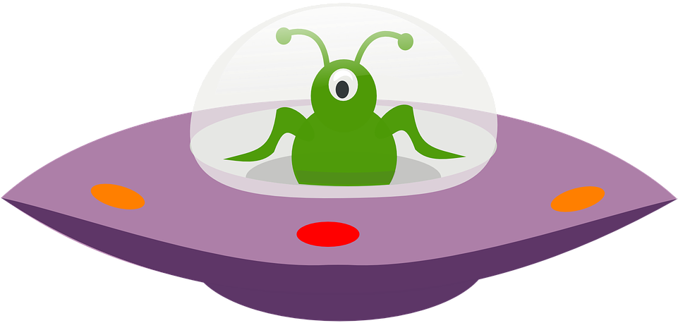 Spaceship Alien Saucer - Flying Saucer Clip Art (960x480), Png Download