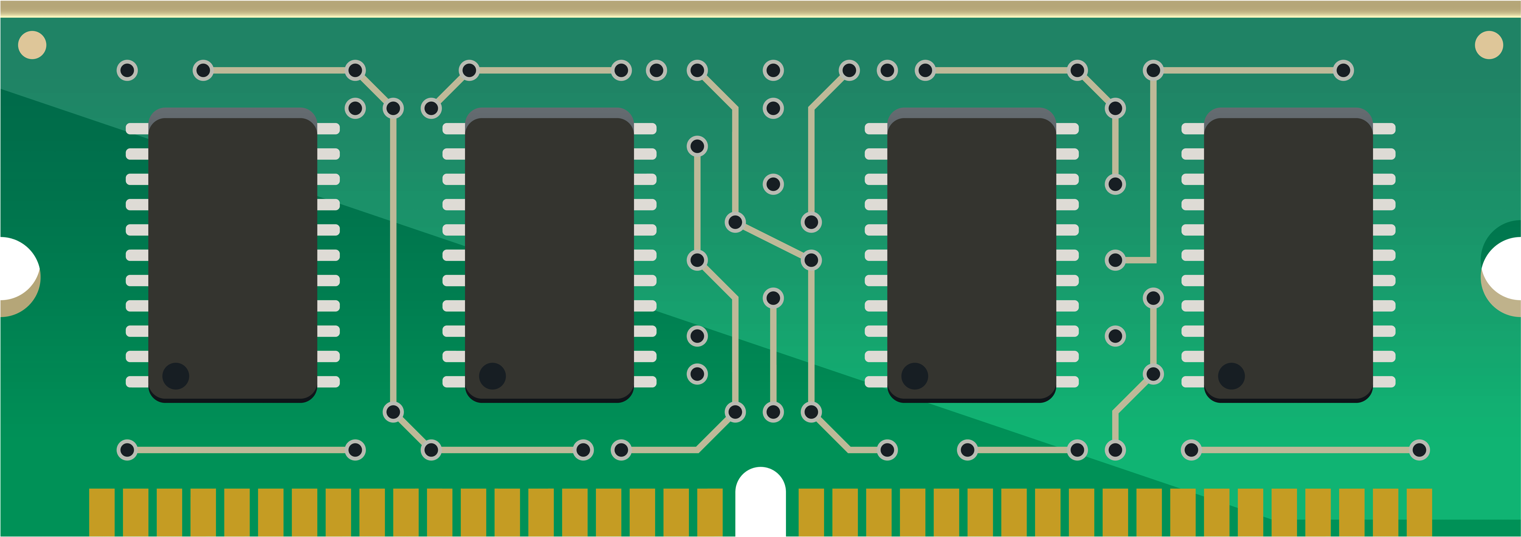 Notebook Ram Module Png Clipart - Computer (6396x2466), Png Download