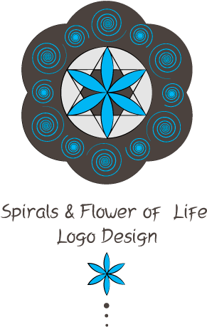 Spirals & Flower Of Life Logo - Cross (595x842), Png Download