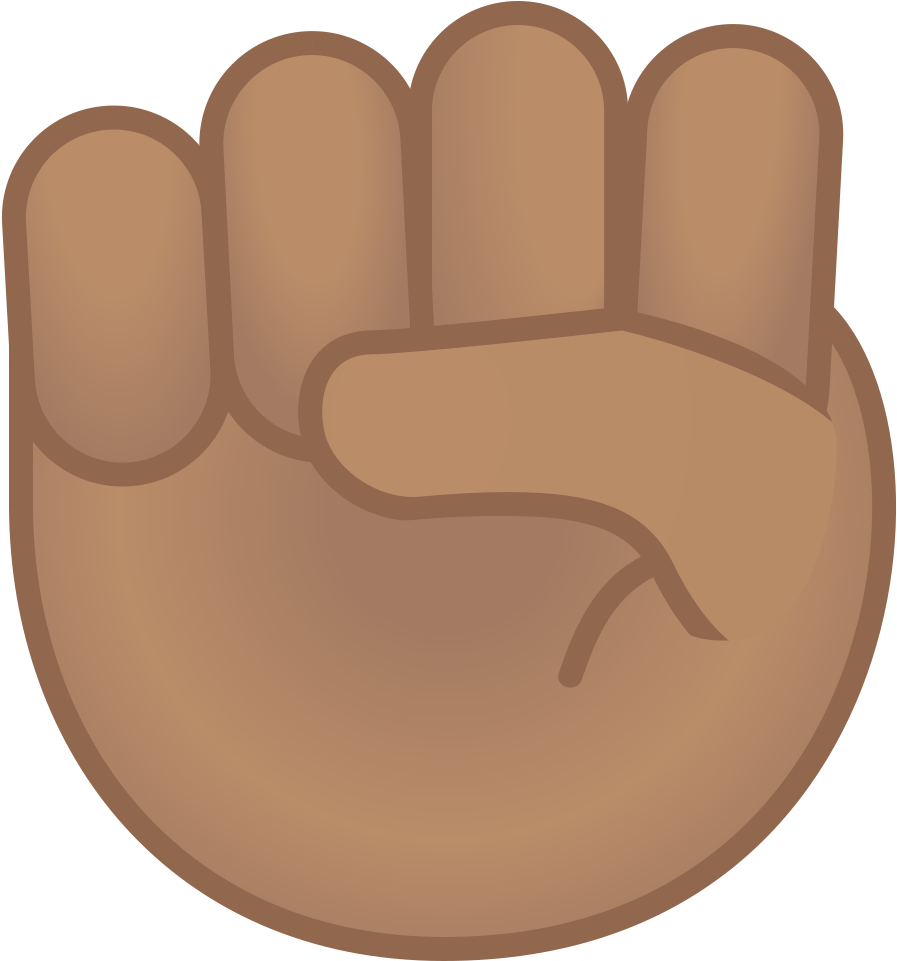 Raised Fist Medium Skin Tone Icon - Puño Emoji (1024x1024), Png Download