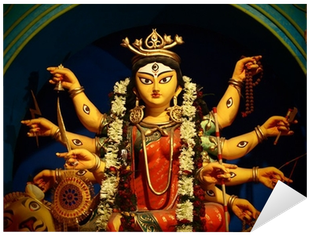 Maa Durga (indian Godess) Picture Frame (400x400), Png Download
