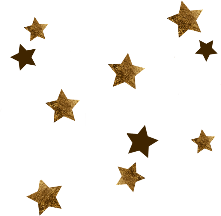 Estrellas Stars Golden Gold Dorado Galaxia Galaxy Mysti - Estrellas Doradas Png (1024x1024), Png Download