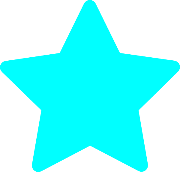 Teal Star Cliparts Free Download Clip Art Free Clip - Light Blue Star Clipart (600x573), Png Download