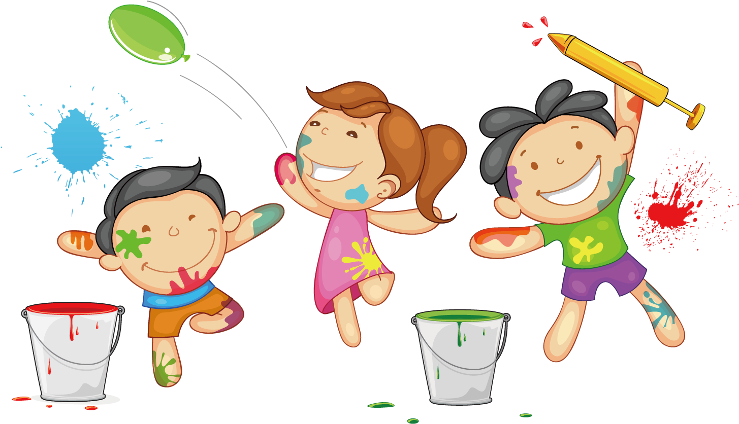 Holi Drawing Clip Art - Holi Drawing (1500x1500), Png Download