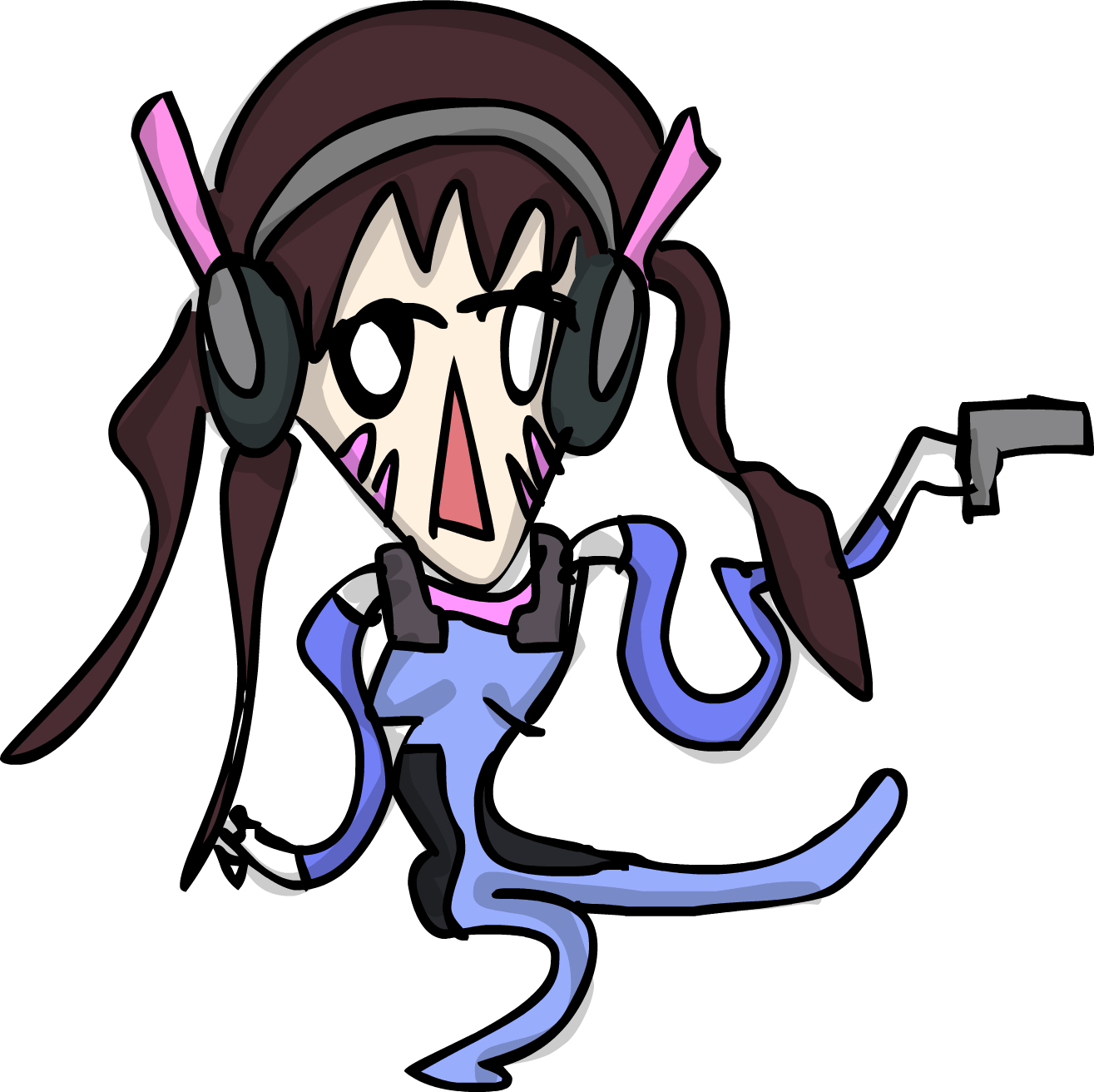 Download Assets Pink Or White Eyes - Drawing (1315x1312), Png Download