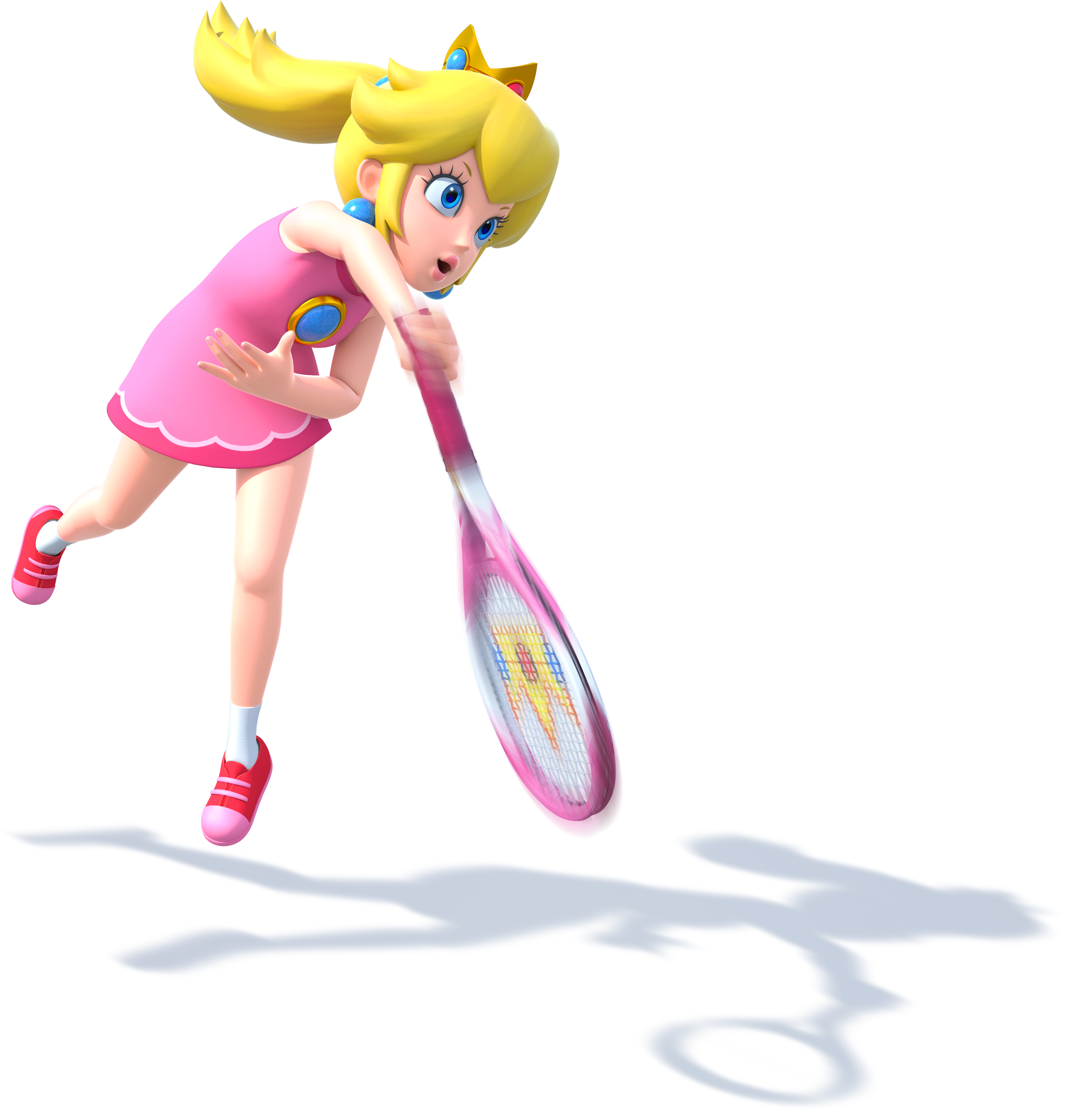 How Should They "fix" Princess Peach - Mario Tennis Ultra Smash Peach (3569x3714), Png Download