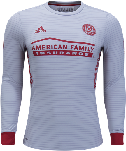 Adidas Atlanta United Long Sleeve Away Jersey - American Family Insurance (550x550), Png Download