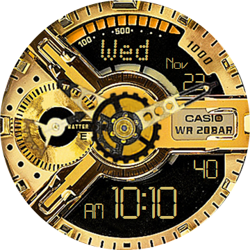 Casio G-shock Bf Gold - Circle (360x360), Png Download