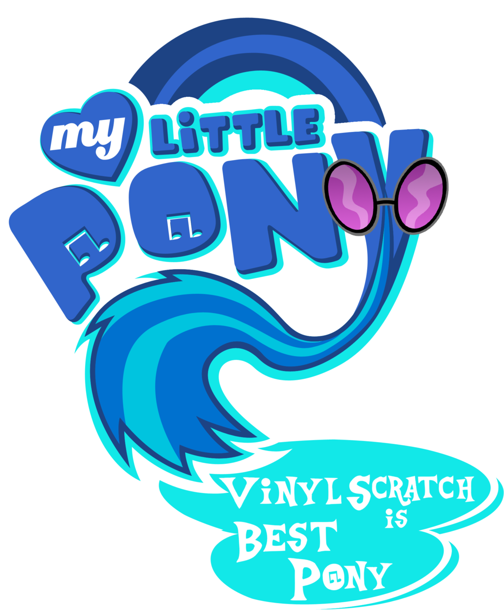 Fanart Mlp My Little Pony Logo Vinyl Scratch By Jamescorck-d5q79b5 - My Little Pony Best Pony Base (1024x1259), Png Download