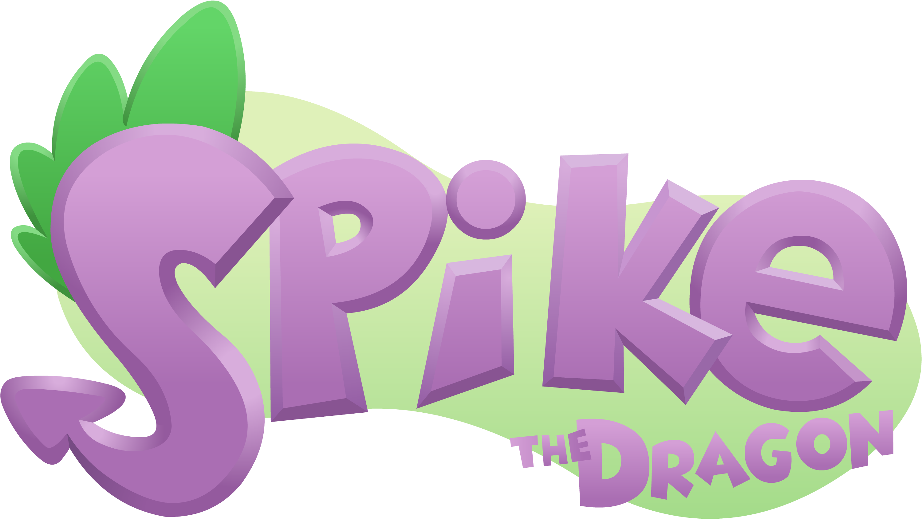 Ragon Spike Rarity Pink Text Green Purple Violet Font - Spike The Dragon Logo (3000x1689), Png Download