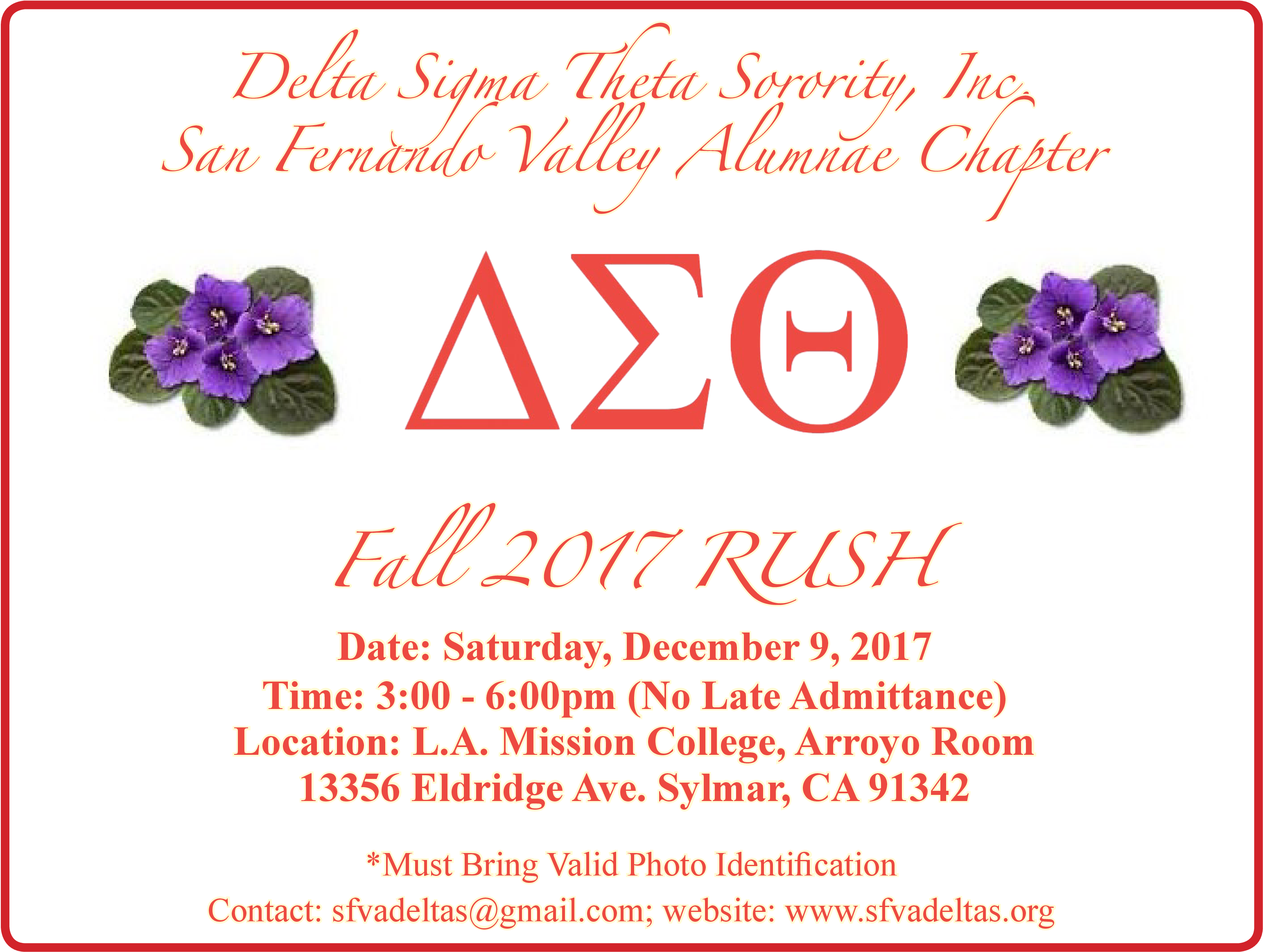 Download Sfva Rush Flyer Delta Sigma Theta PNG Image with No