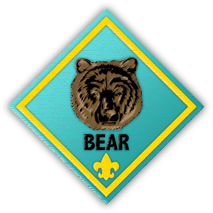 Cub Scout Bear Clipart - Wolf Cub Scout Rank Badges (682x682), Png Download