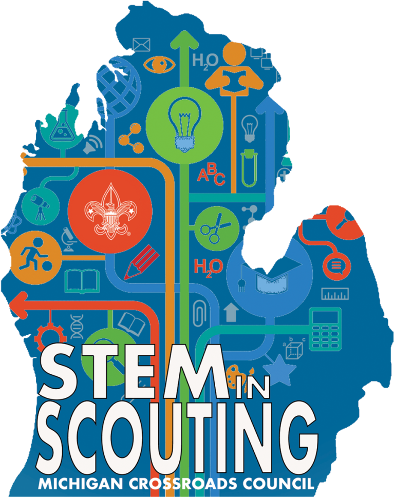 Stem In Scouting Michigan Crossroads Council Boy Scouts - State Of Michigan (1024x1024), Png Download