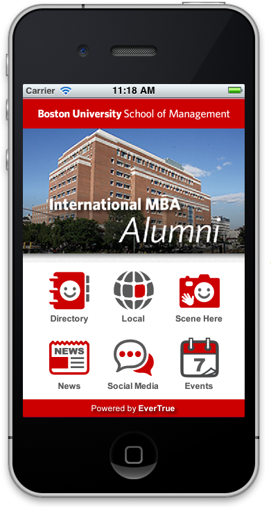 Skin Design & Icon Development For Evertrue Alumni - Mobile Phone Facebook Interface (396x744), Png Download