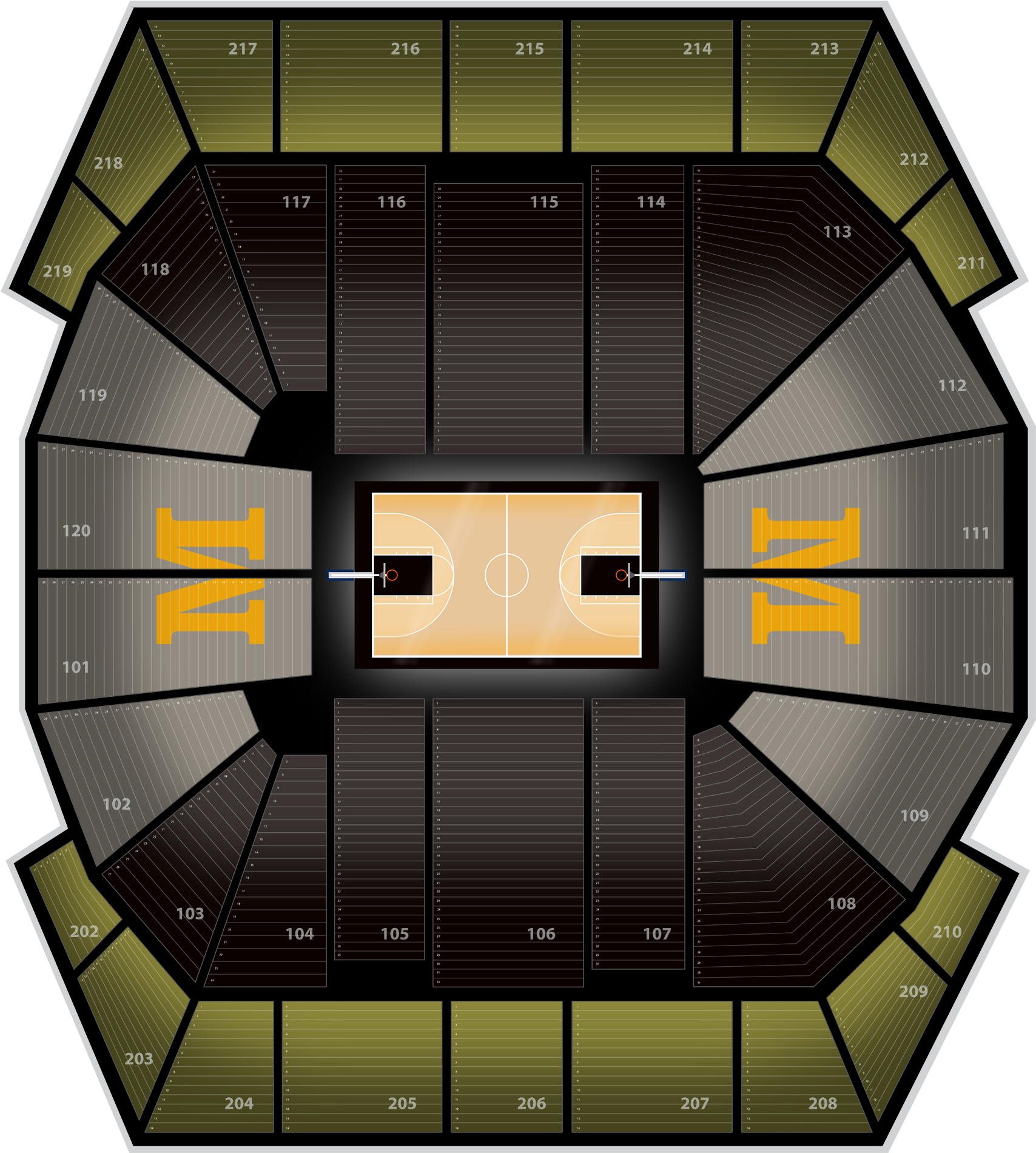 Mississippi State Basketball At Missouri Basketball - Mizzou Arena (2560x1936), Png Download