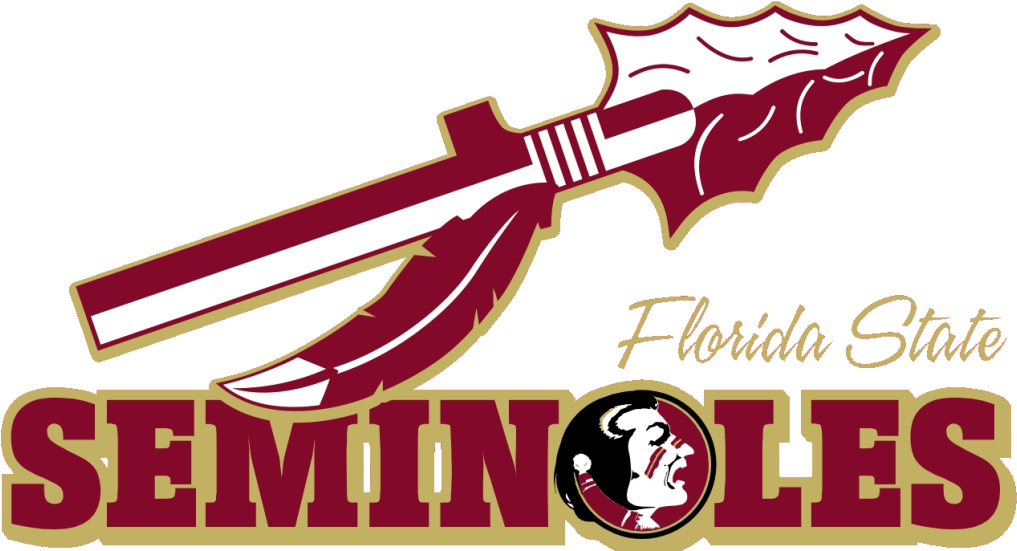 Fsu4 - 17" Florida State Seminoles Metal Wall Art (1023x553), Png Download