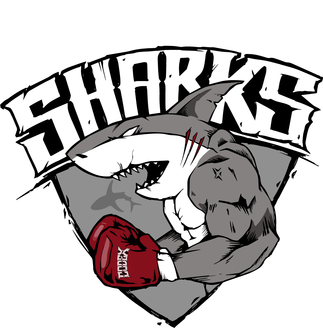 Sharks Boxing Logo (1132x1149), Png Download